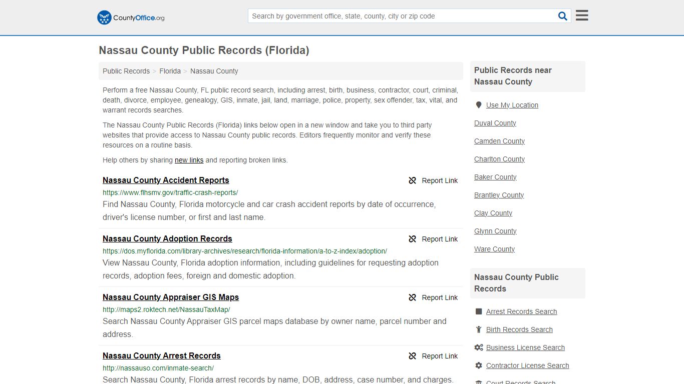 Nassau County Public Records (Florida) - County Office